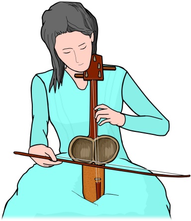 カザフスタンの楽器:コブズ／kobyz