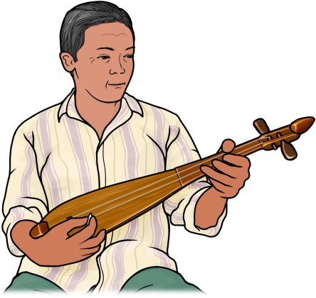 ハサピを演奏する男性