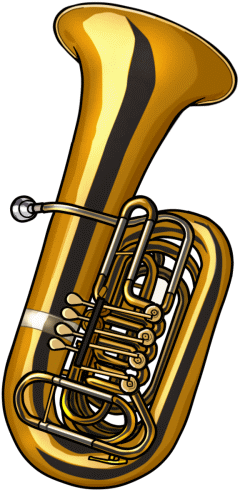 低音の金管楽器：チューバ tuba