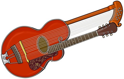 ギブソンが作ったハープギター Harp guitar (Gibson Style U)