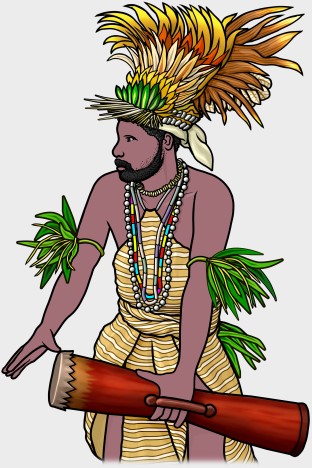 パプアニューギニアのドラム：クンヅ／クンドゥ／kundu
