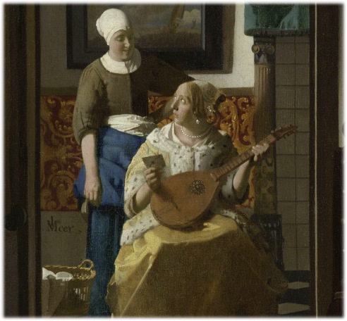 フェルメール(Johannes Vermeer)の絵画 「恋文 The loveletter」